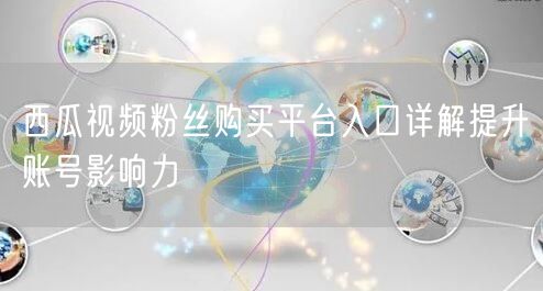 西瓜视频粉丝购买平台入口详解提升账号影响力
