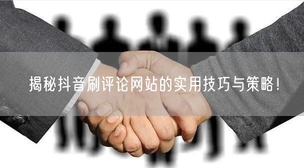 揭秘抖音刷评论网站的实用技巧与策略!