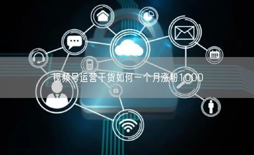 视频号运营干货如何一个月涨粉1000