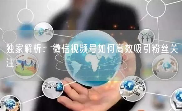 独家解析：微信视频号如何高效吸引粉丝关注！