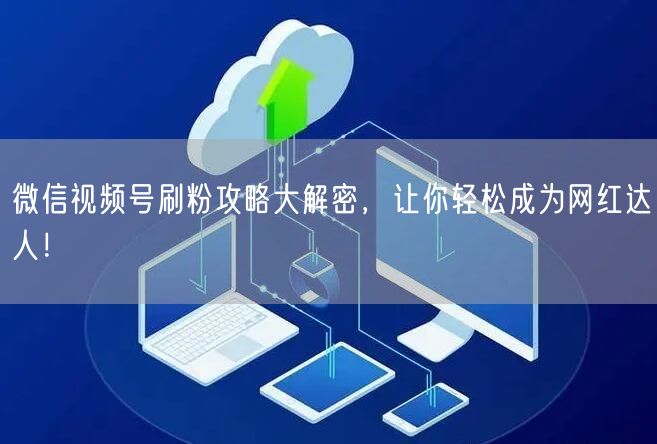 微信视频号刷粉攻略大解密，让你轻松成为网红达人！